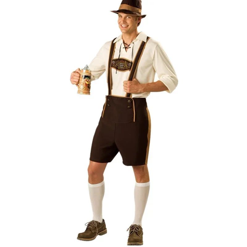 Women Waitress Maid Dress Adult Bavaria Oktoberfest Dress Beer Carnival Party Outfit Fancy Dress Man Lederhosen Dirndl Outfit
