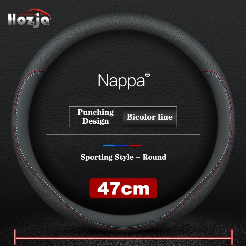 38CM 40CM 42cm 45cm 47cm Car Truck Extra Large Artificial Leather Steering Wheel Braid Cover Universal Auto Interior Accessories