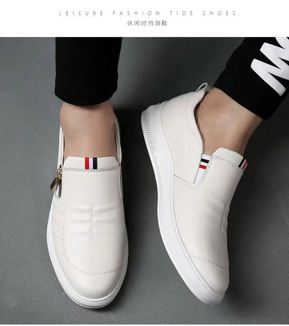 2024 New Casual Leather Shoes Men Fashion Loafers Autumn Slipon Flat Brand Business Shoes Man Sneakes Comfort Moccasins Zapatos