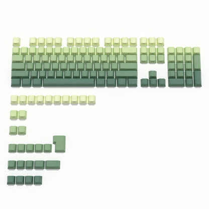 Novas Teclas 133 Gradiente Verde Shine Through Keycaps Impressão Lateral PBT Keycap Perfil Cherry Double Shot para Teclados Mecânicos
