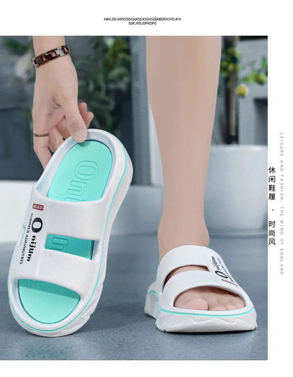 New Summer Men Massage Slippers Sides Indoor Outdoor Sandals Soft Sole Slides Male Flip-flops Men's Sandals Beach Casual Shoes