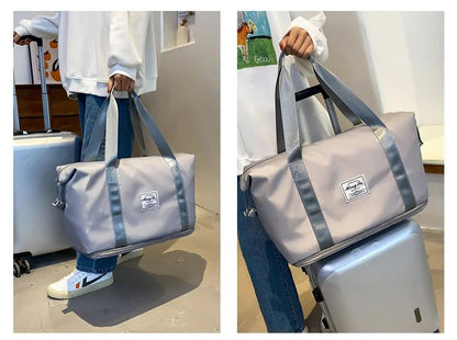 Carry On Travel Duffle Bag Nylon Waterproof Sports Gym Tote Bags for Women Large Capacity Storage Luggage Handbag 2026