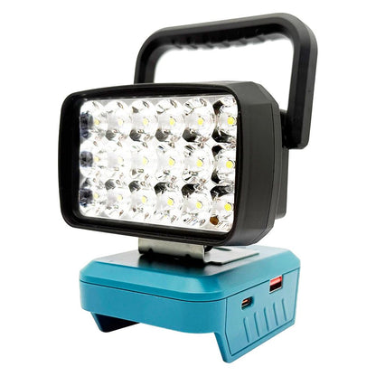 Para Makita Para Milwaukee Para Dewalt Para M18 Para Bosch Bateria de Lítio Estojo Banco de Potência USB Lanternas Holofote Luzes de Trabalho Lâmpada