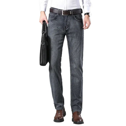 Mens High Quality Jeans Fashion Straight Denim Pants Men Classic Casual Jeans Male Plus Size Denim Trousers Ripped Jeans 28-40