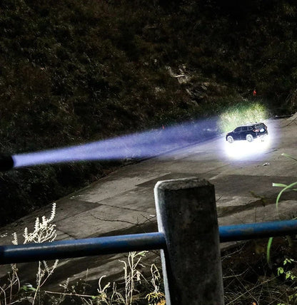 High Power White Laser LED Flashlight Built-in Battery USB Rechargeable Strong Light Tactical Torch Outdoor Camping Hiking Lamp