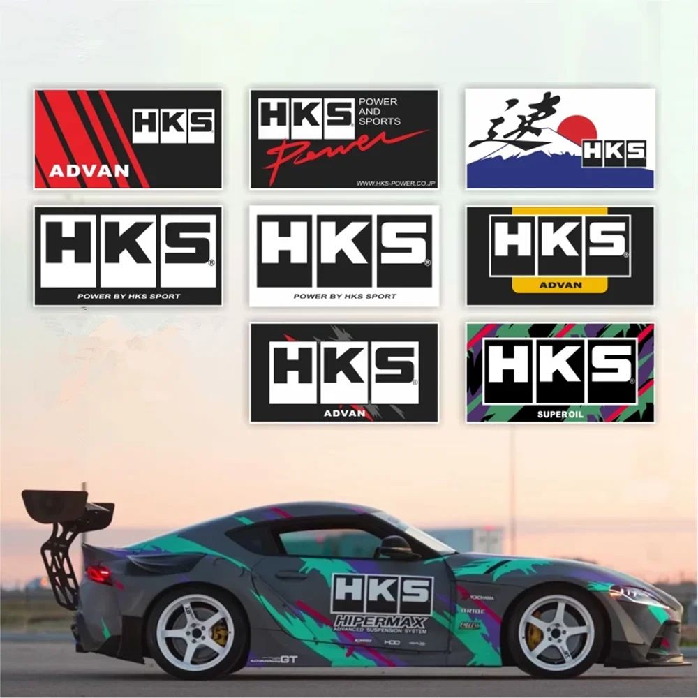 Para Adesivo HKS JDM Decalques de Corrida Moto Scooter Janela Automotiva Para-choque Decoração de Carro Acessórios Modificados ADVAN