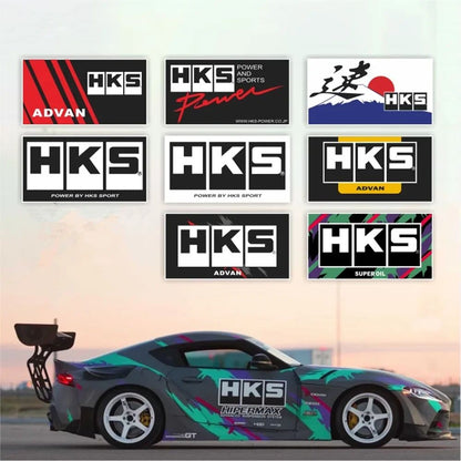 Para Adesivo HKS JDM Decalques de Corrida Moto Scooter Janela Automotiva Para-choque Decoração de Carro Acessórios Modificados ADVAN