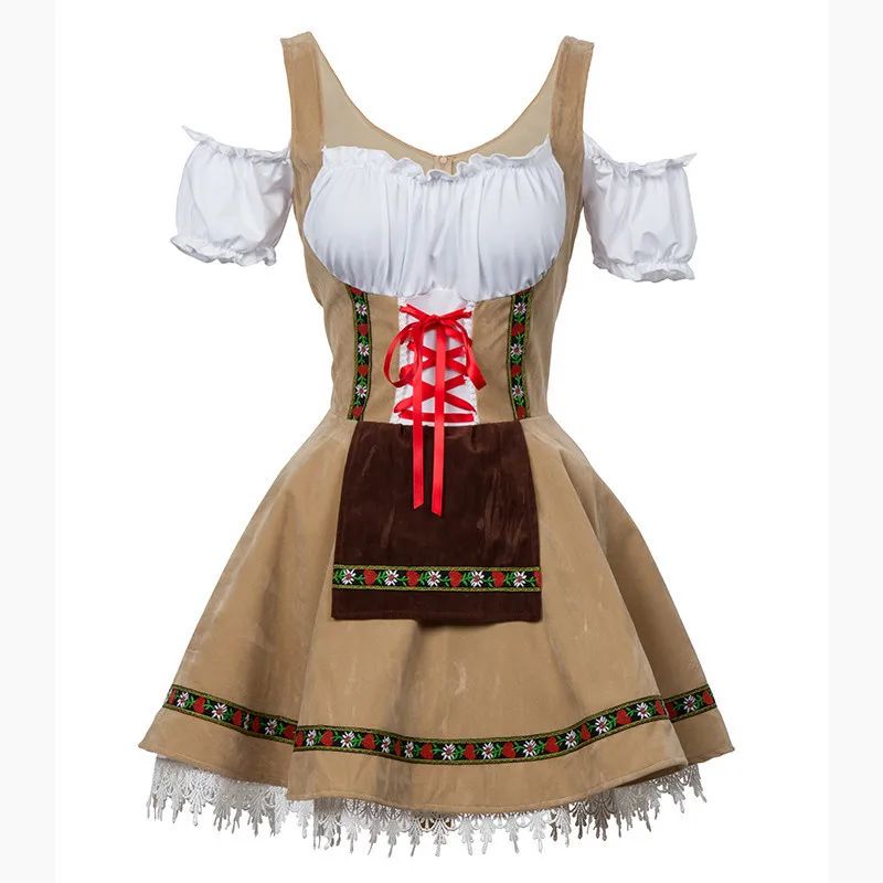 Couples Oktoberfest Costume Parade Tavern Bartender Waitress Outfit Cosplay Halloween Carnival Party Fancy Dress