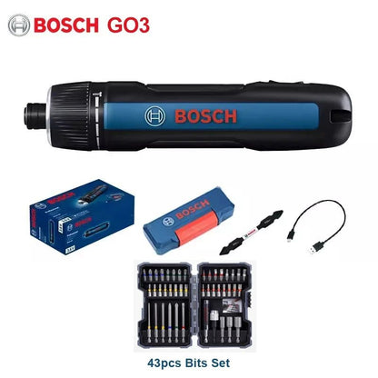 Bosch Parafusadeira Elétrica GO2 GO3 USB Recarregável Multifuncional Furadeira Manual Sem Fio Ferramentas Elétricas Manutenção Doméstica Reparo
