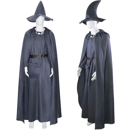 Movie Gandalf Cosplay Costume White Rings Robe Cape Men Fantasia Halloween Carnival Suit