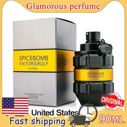 90ml Bold Men’s Passion Bomm-Perfume 90ml Spicy Woody Fragrance Spray with Green Black Variants for Long-Lasting Masculine Gifts