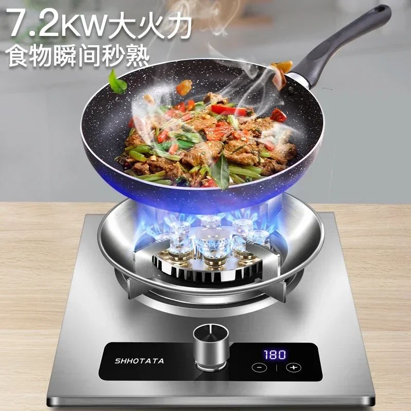 Cozinhas Planejadas Fogões Fogão a Gás Único Fogão de Aço Inoxidável Fogo Forte Fogões de Mesa Cozinha para Uso Doméstico