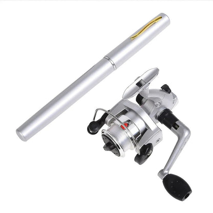 1set Pen Fishing Rod Spinning Wheel Fishing Wheel Portable Pocket Ice Fishing Rod Sea Rod  Gear Telescopic  canne a peche
