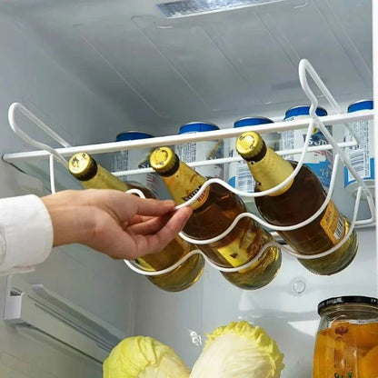 Suprimentos de Cozinha Organizador de Geladeira Rack Prateleira Interna Suporte para Garrafas de Cerveja Vinho Rack Acessórios Ferramentas de Armazenamento de Cozinha