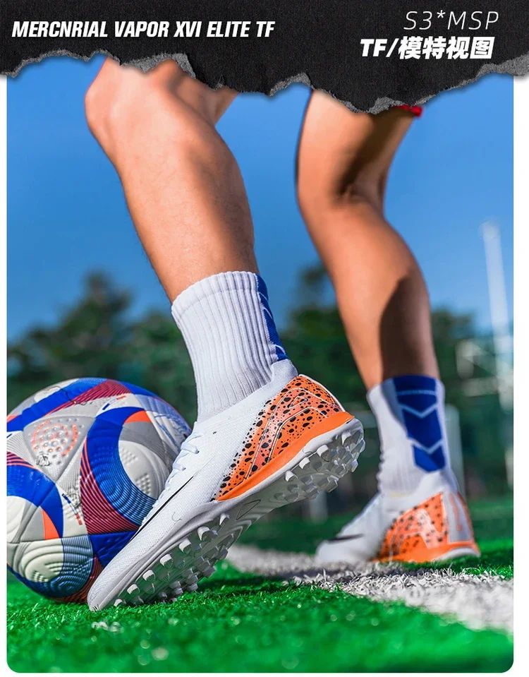 New Men Women Professional Football Boots Cleats Grass Training Match Sport Soccer Shoes FG/TF Ultra-light Non-slip Unisex