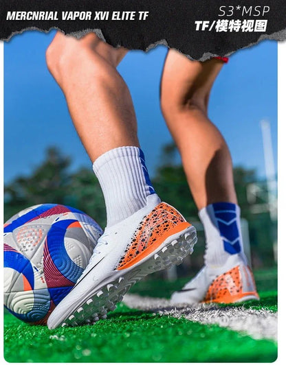 New Men Women Professional Football Boots Cleats Grass Training Match Sport Soccer Shoes FG/TF Ultra-light Non-slip Unisex