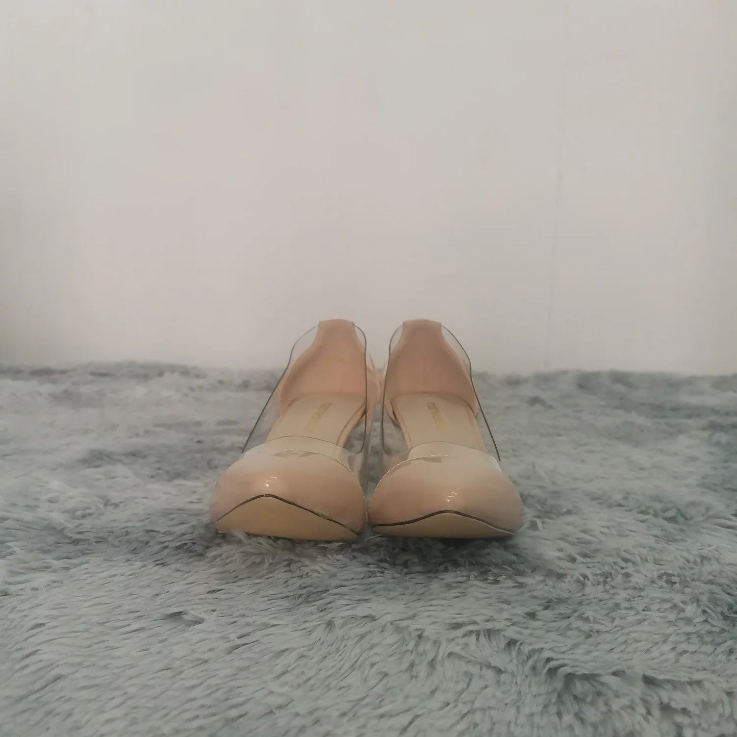 Women Patent Leather Sexy Pumps 2025 Autumn PVC Transparent 5cm Low Heel Pointed Toe Slip-on Thin High Heels Party Wedding Shoes