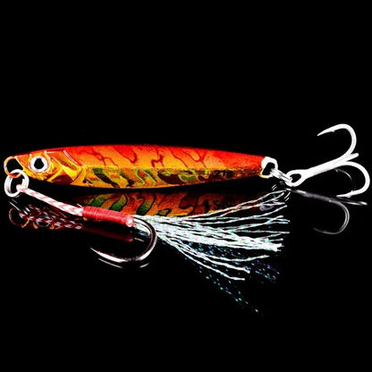 5 unidades de isca artificial de pesca de metal 7g-40g, isca rígida para trolling, isca de pesca para baixo, tralha de pesca de truta, jigs de pesca de truta, iscas de água salgada