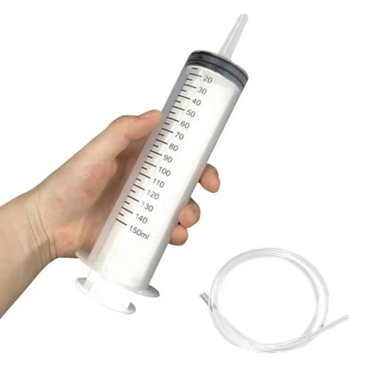 1 seringa de grande capacidade de 150ml-500ml, bomba reutilizável, medição, tubo de 1,3m, alimentação, tinta, seringa grande, nutrientes hidropônicos