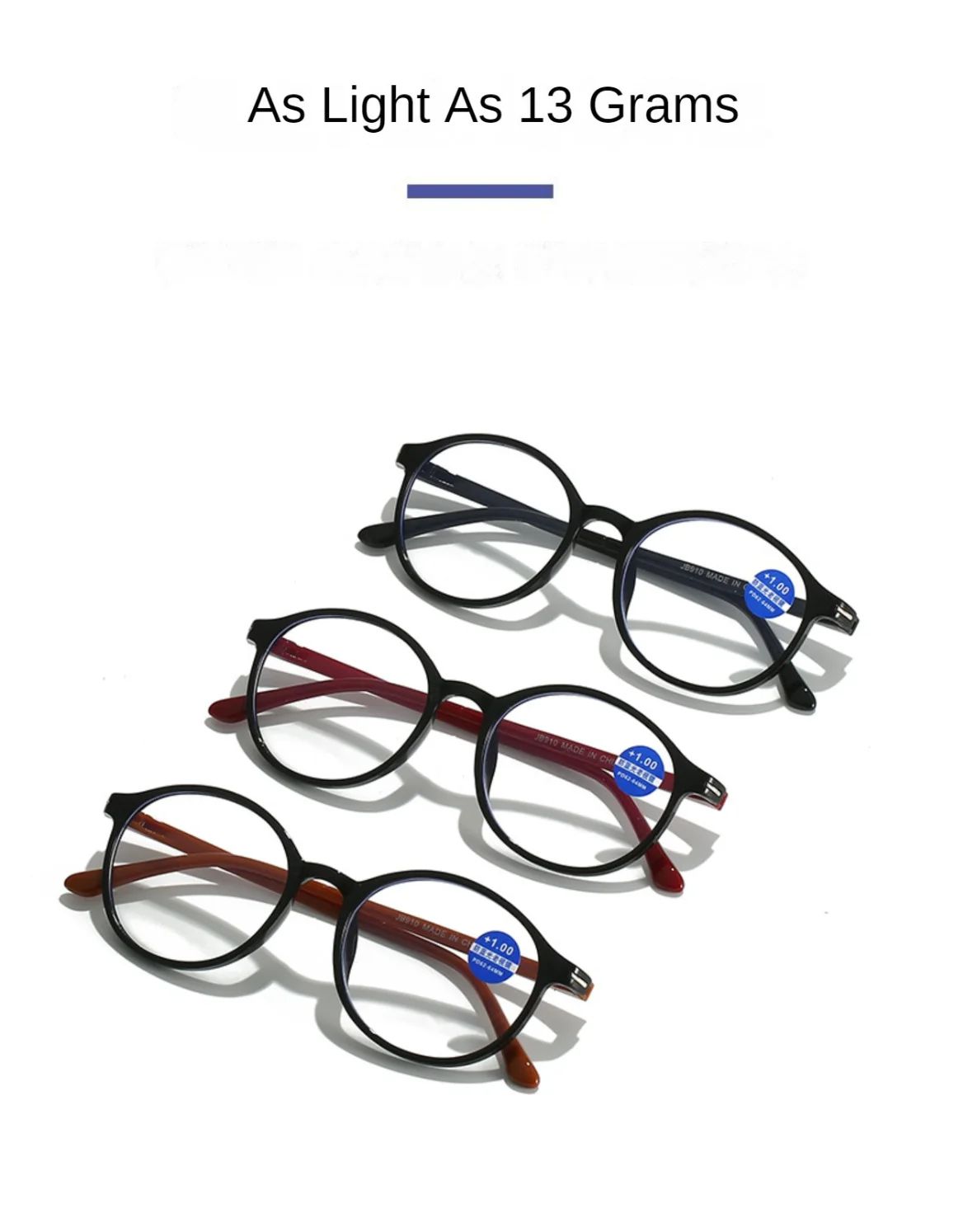 Presbyopia Eyeglasses for Man and Woman Unisex Comfortable Eyewear Ultra Lightweight Anti Blue Light Blocking HD Reading Glasses