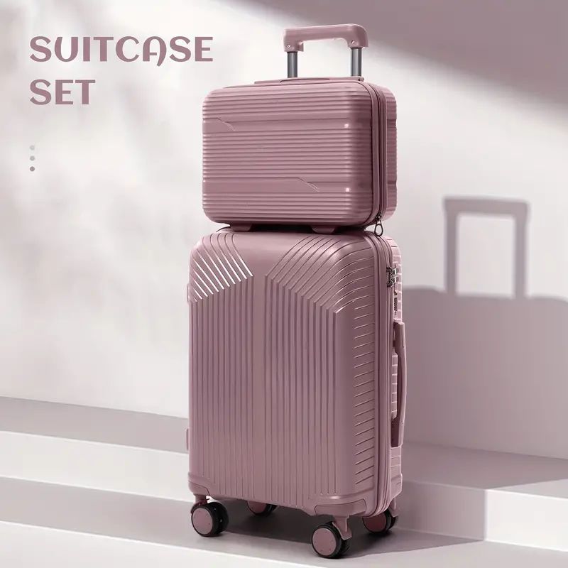 Mala de Viagem de Mão Nova e Durável 2024 de 13/20/28 polegadas - Material PP, com Zíper e Cadeado de Senha, para Viagens, Viagens de Negócios e Bagagem de Cabine