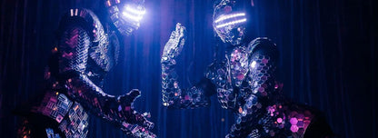 Cyber LED Glow Armor Cape – Illuminated Cosplay & Club Wear