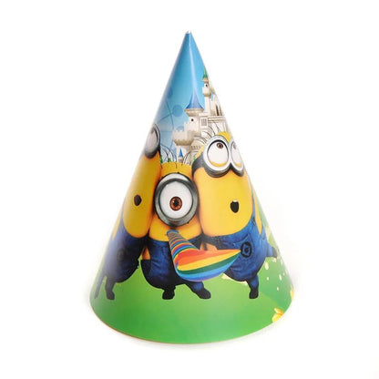 Anime Minion Themed Party Decorations Party Tableware Set Plates Cups Birthday Balloons Big Eye Yellow Man Party Favors Supplies