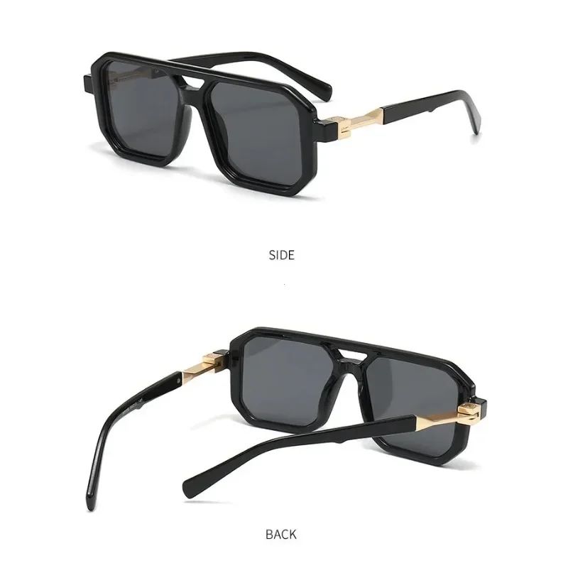 Óculos de Sol Vintage 2025 Proteção Solar Masculinos Quadrados Estilo Retrô Femininos da Moda Gafas De Sol