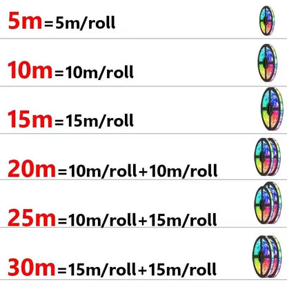 5V Usb Adhesive Rgb Led Light Strip Color Changing Ice String Christmas Lighting Led Tape 1M 15 M 20 Meter Tv Led Backlight Band