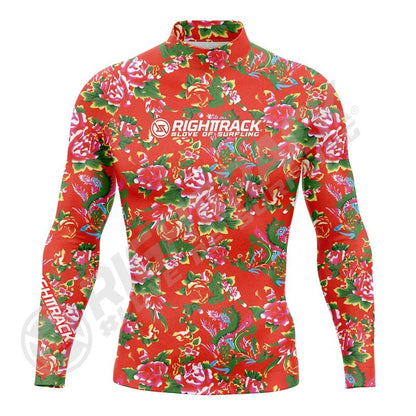 Hot Men's Surfing Shirt Flowers Camo Lycra Rashguard RIGHTTRACK Surf Sportswear Beach UV Swimwear UPF50 Clothes
