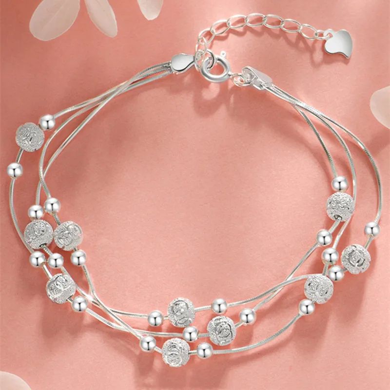 Pulseira de Prata Esterlina 925 Moda Múltiplos Estilos Corrente Para Mulheres Moda Luxo Pulseira Charme Presente de Joia de Casamento