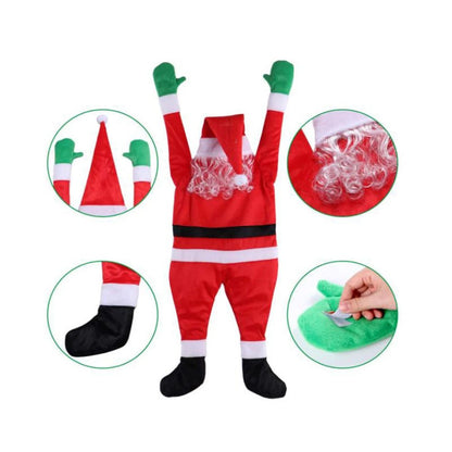 Climbing Santa Claus for Climbing Window, Balcony, Roof, Chimney, Home Christmas Decoration Hanging Santa Claus Outdoor Decor