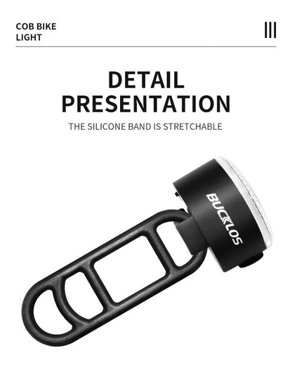 BUCKLOS Bike Light COB Front Rear Bicycle Lights LED Rechargeable Mountain Road Bicycle Lamp MTB Tail Light Cycling Flashlight