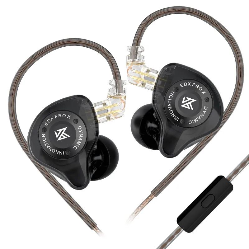 Fone de Ouvido Dinâmico KZ EDX PRO X HIFI com Graves para Música Fone de Ouvido Esportivo com Cancelamento de Ruído KZ EDXPROX ZSTX ZSN PRO ZAS EDA ZVX