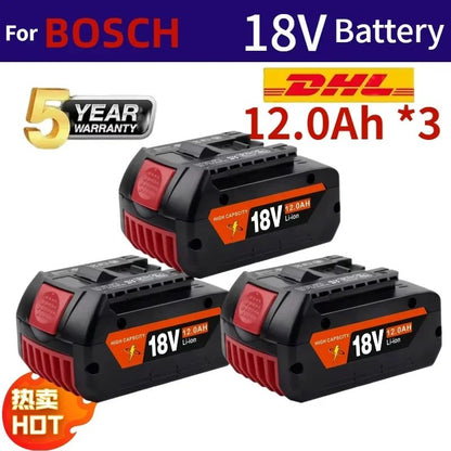 Para bateria Bosch Profissional 18V 12.0Ah, compatível com GBA GBH GSR GSB, bateria de substituição para BAT618 BAT609 BAT620