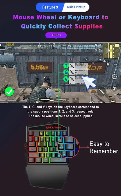 M1 Pro Mobile Game Controller 4 in 1 Mouse Keyboard Adapter Converter BT V5.0 Programmable Adapter Support IOS Android System