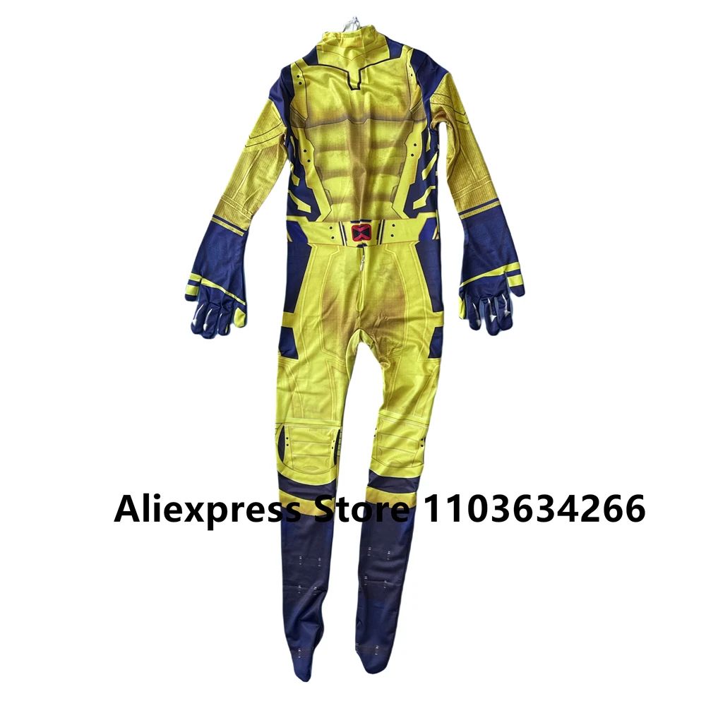 Kids Cosplay Superhero Costume Anime Halloween Party Zentai Suit Catsuit Wolverine Symbiote Wolf Boy Girls Bodysuit Jumpsuit