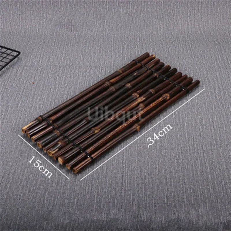 Japanese Korean fence plate Cuisine Sushi Boats Bamboo Creative Exquisite Sushi Tools Vintage bamboo sushi dish bamboo fence