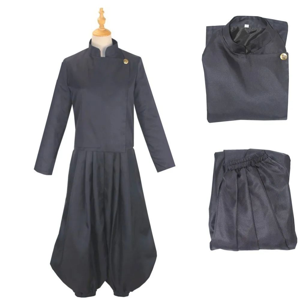Geto Suguru Cosplay Costume Anime Jujutsu Kaisen High School Ieiri Shoko Costume Uniform Black Suit Halloween for Men Women