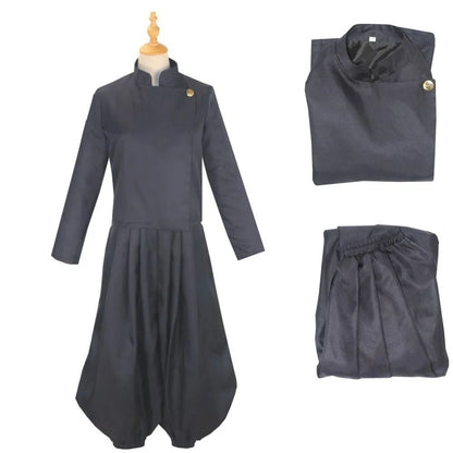 Geto Suguru Cosplay Costume Anime Jujutsu Kaisen High School Ieiri Shoko Costume Uniform Black Suit Halloween for Men Women