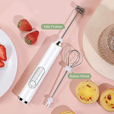 Espumador de Leite Elétrico TINSOL, Portátil Sem Fio, Potente, Recarregável via USB, Prático, Para Café e Leite, Batedor de Cozinha