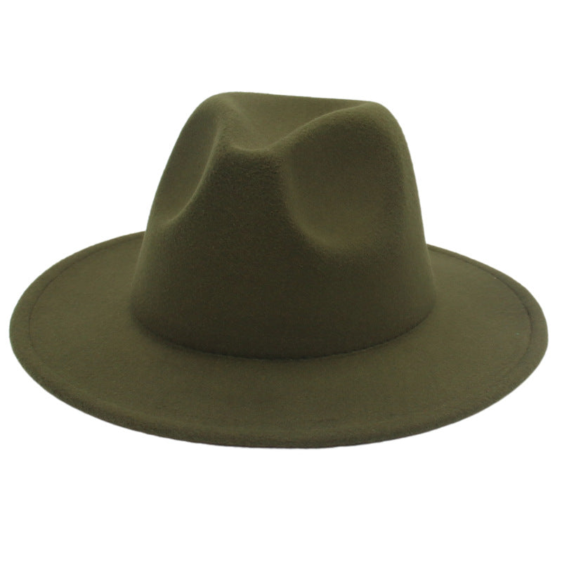 Women Fedora Hat Autumn Winter Luxury Men Top Hats Trendy Formal Wedding Decorate Black Green White Panama Cap Fedoras Gorras