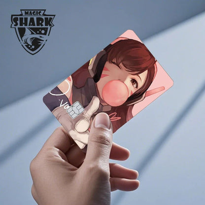 Magic Shark Sugar Daddy Meme Poke Money Funny Sticker Cover Skin Protective for Small Large Chip Credit Debit Card