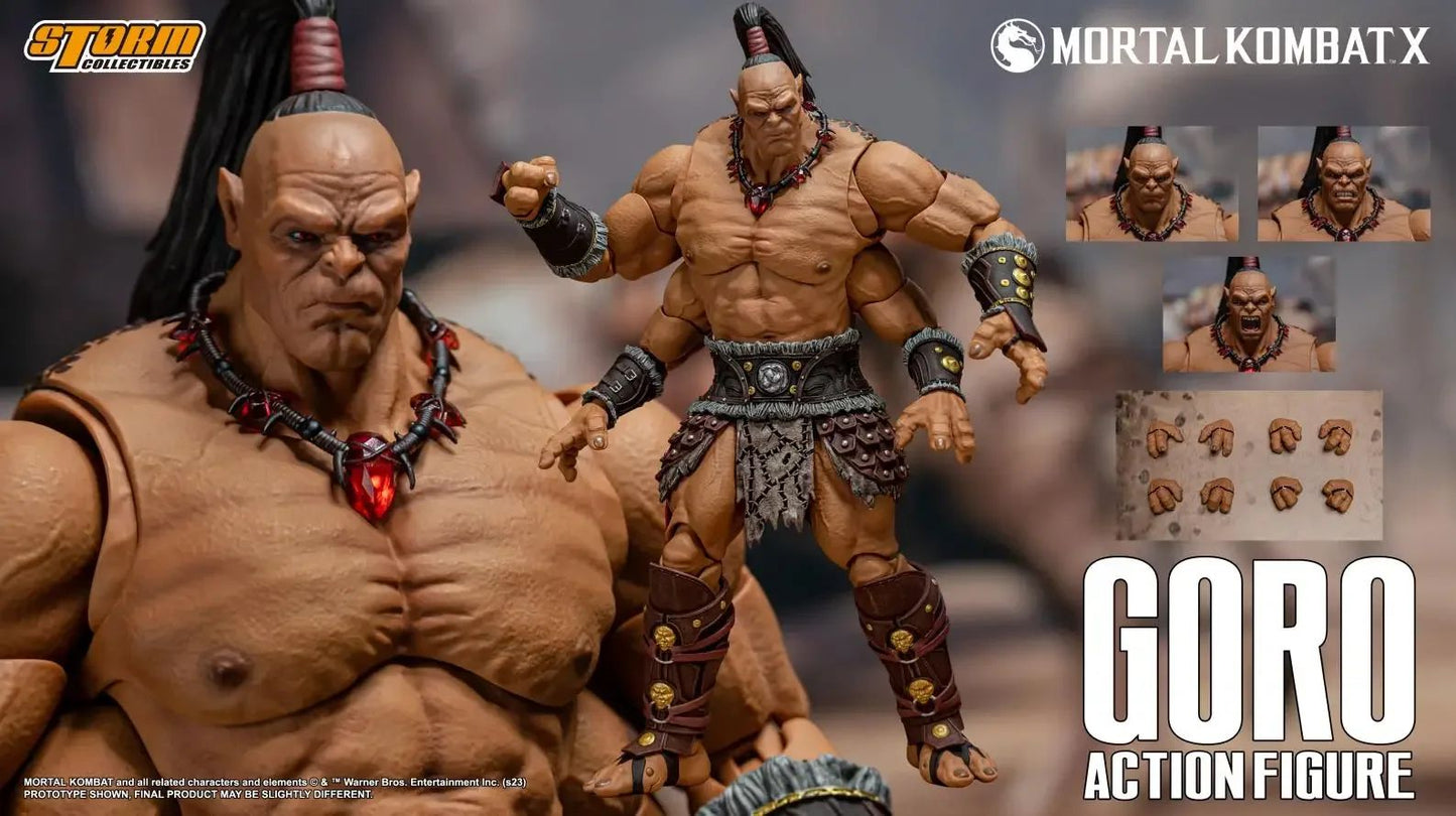 Em Estoque Storm Toys Mortal Kombat BOSS Final Shao Kahn DCMK14 Edição de Luxo Vilão Goro DCMK18 Boneco de Ação Modelo Brinquedos