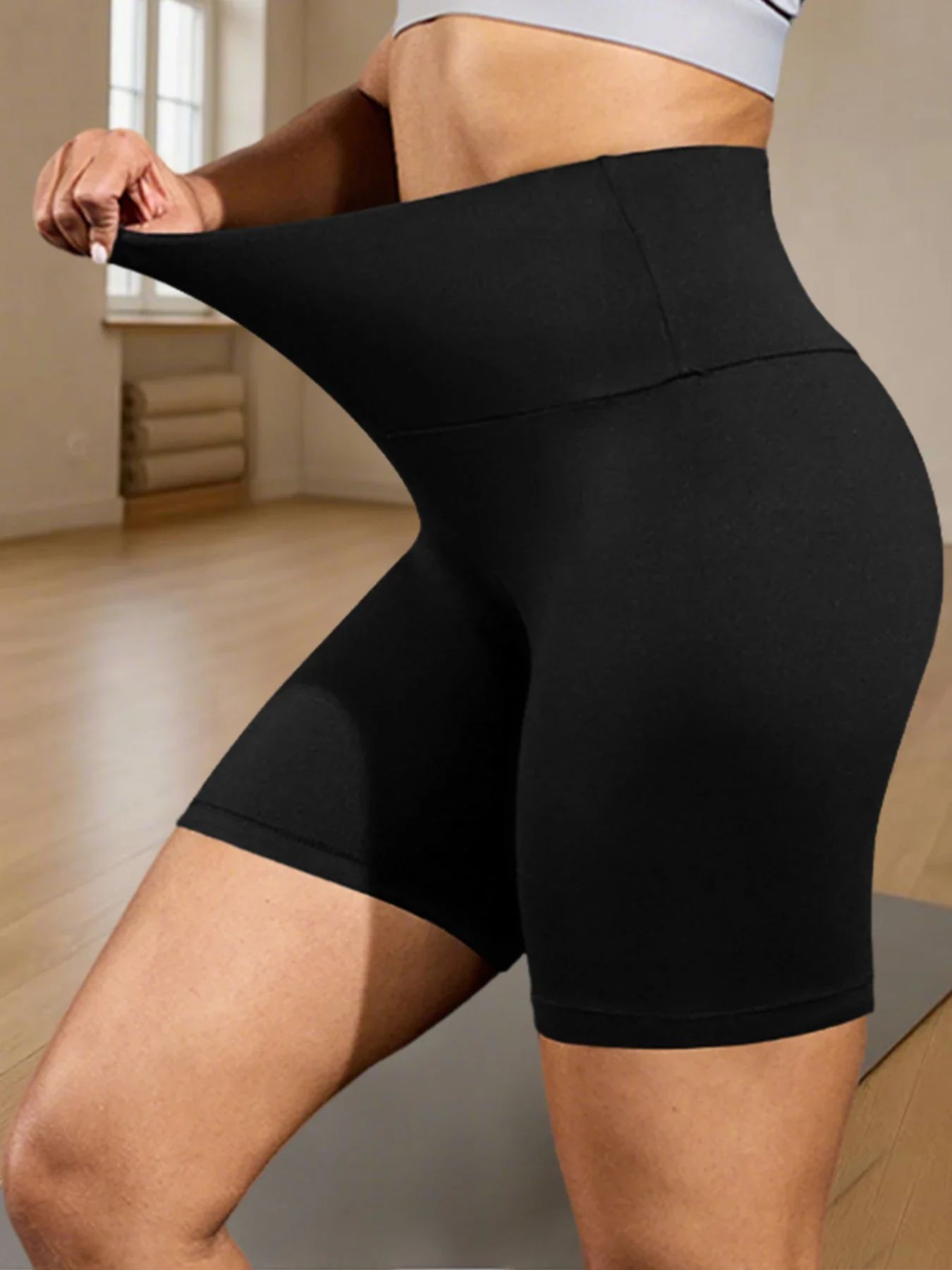 Women's High Waisted Biker Shorts Super Soft Tummy Control No See Through Workout Yoga Running Athletic Push Up Gym Fitness