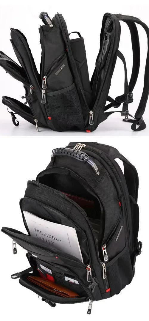 2025 Swiss-Multifunctional bags Durable 17 Inch Laptop Backpack, Travel Bag,College Bookbag,USB Charging Port,Water Resistant