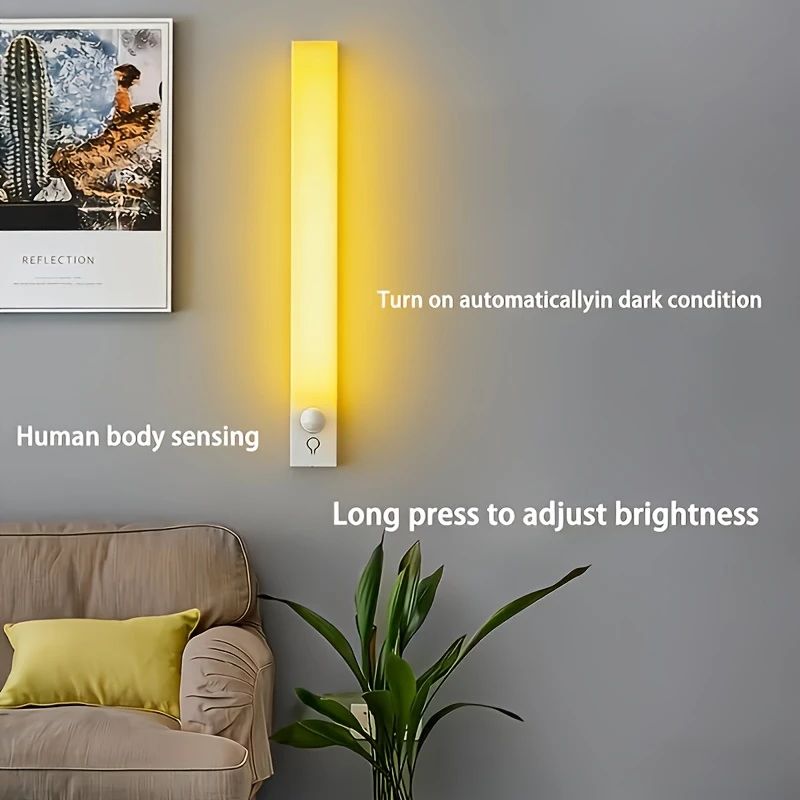 RGB Cabinet Light USB Type-C Rechargeable Light Motion Sensor Led Lamp for Kitchen Wardrobe Cabinet Lighting
