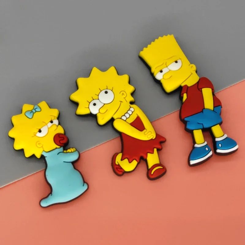 5pçs Anime Os Simpsons Ímãs de Geladeira Homer Bart PVC Ímã de Geladeira Adesivo Magnético de Caixa de Papelaria Infantil DIY Decoração Presente