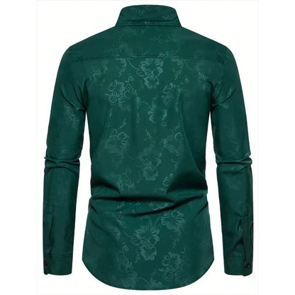 Bolubao Men Shirt Fashion Brand New arrival Long Sleeve Printed Streetwear Male Casual Elastic Shirt