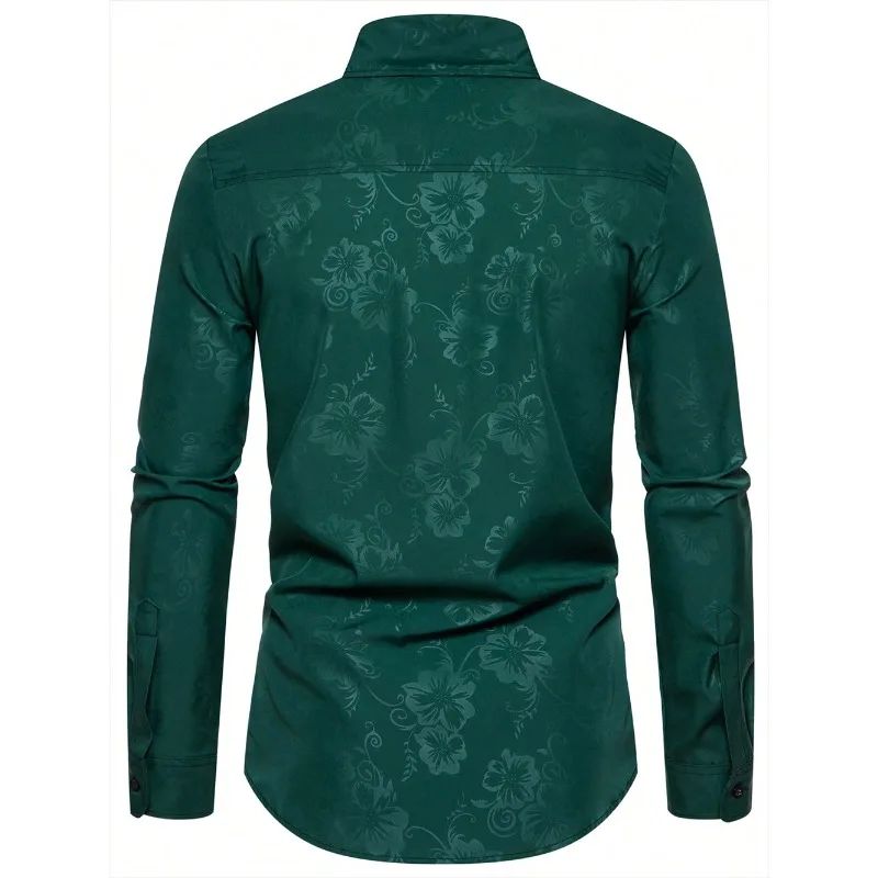 Bolubao Men Shirt Fashion Brand New arrival Long Sleeve Printed Streetwear Male Casual Elastic Shirt